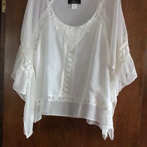 Off White 100% Polyester Top